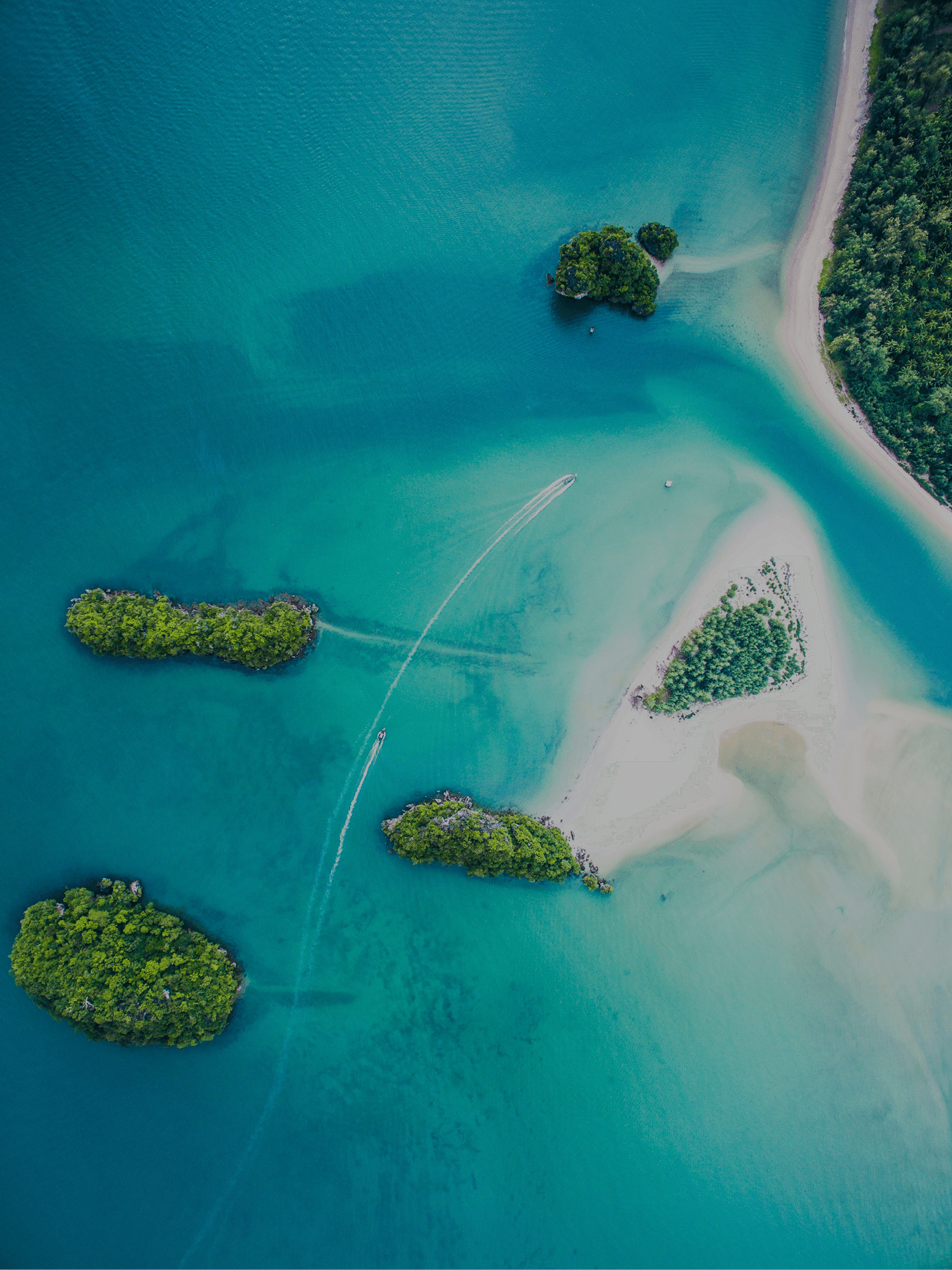 Tropical islands and ocean